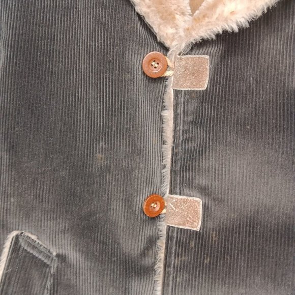 Vintage Mighty Mac Cape Ann Corduroy Men 36 Jacket Coat Faux Fur Lined Boating - Picture 11 of 13